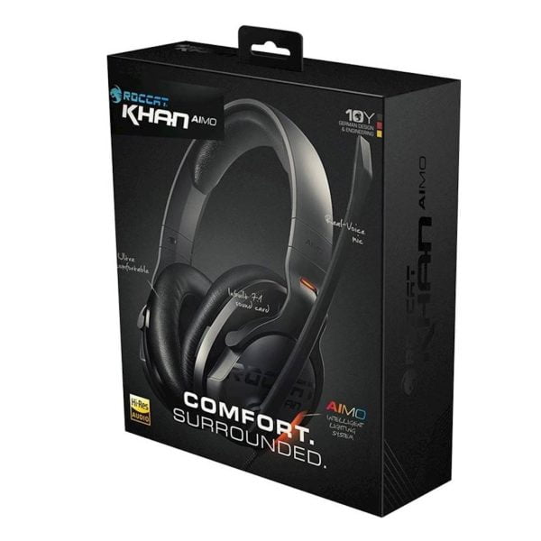 ROCCAT  Khan AIMO RGB Wired Hi-Res 7.1 Surround Sound Gaming Headset - Black