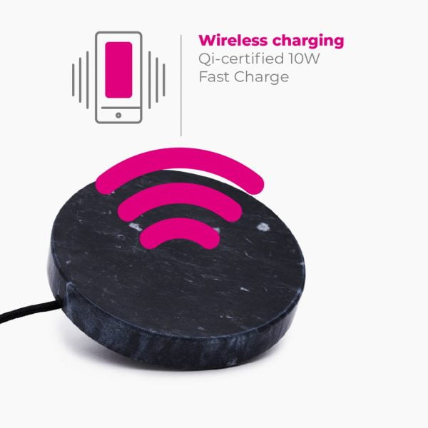 Eggtronic Stone Wireless Charger Black Marble