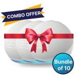 Echo Dot 5th generation, 2022 release (Arabic or English) With Clock -Glacier white (Bundle of 10)