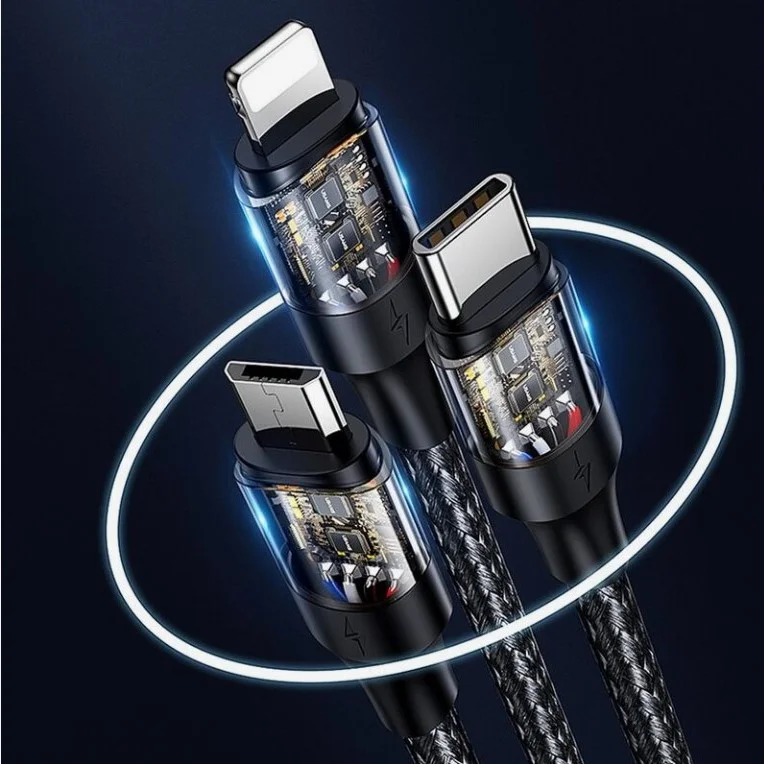 Connected Cuatro-Dous 6-In-1 Braided Charging Cable 100W Super Fast Charging