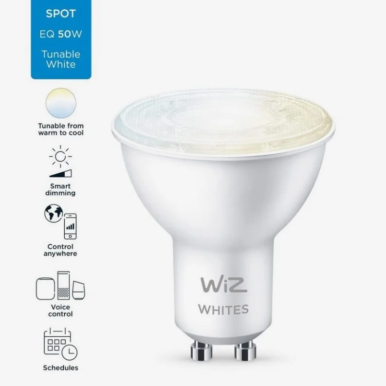 Wiz Spot Par16 Gu10 Smart Light Bulb - Tunable White (50W)