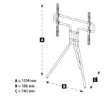 Hama "Easel design" TV Stand, 191 cm (75"), black - 118099