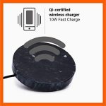 Eggtronic Stone Wireless Charger Black Marble