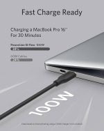 Anker PowerLine III Flow USB-C to USB-C Cable 100W (0.9m/3ft) – Midnight Black A8552h11