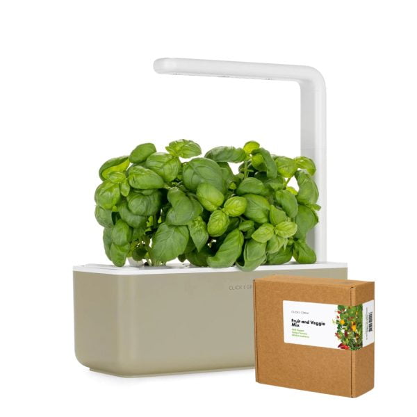 Combo offer Click & Grow Smart Garden 3 Beige + Fruit and Veggie Mix Smart Garden refill (Pack 0f 9)