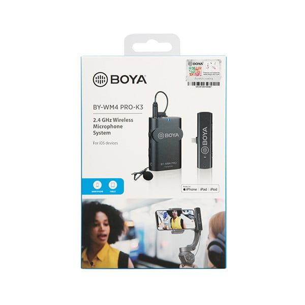 Boya by-wm4 pro-k3 wireless microphone for ios devices