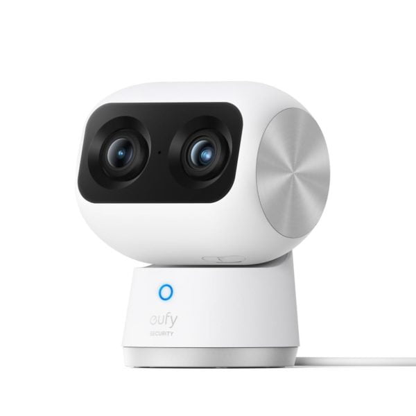 eufy Security Indoor Cam S350, Dual Cameras, 4K UHD Resolution Security Camera with 8× Zoom and 360°- white