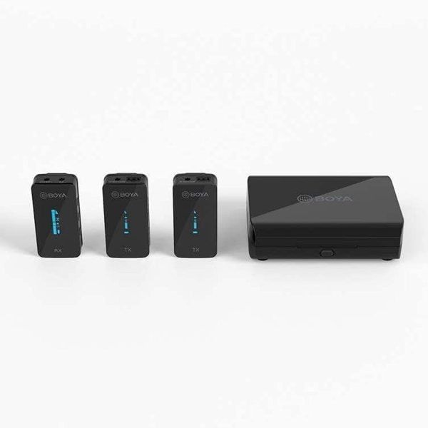 Boya BY-XM6-K2 2.4GHz Dual-Channel Wireless Microphone with Charging Box
