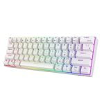 RK61 60% RGB Mechanical Keyboard, Red Switch- white
