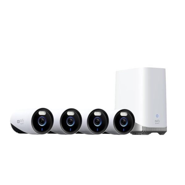 eufyCam E330 (Professional) 4-Cam Kit 4K Outdoor Security Camera 24/7 Recording - Wired E8600323