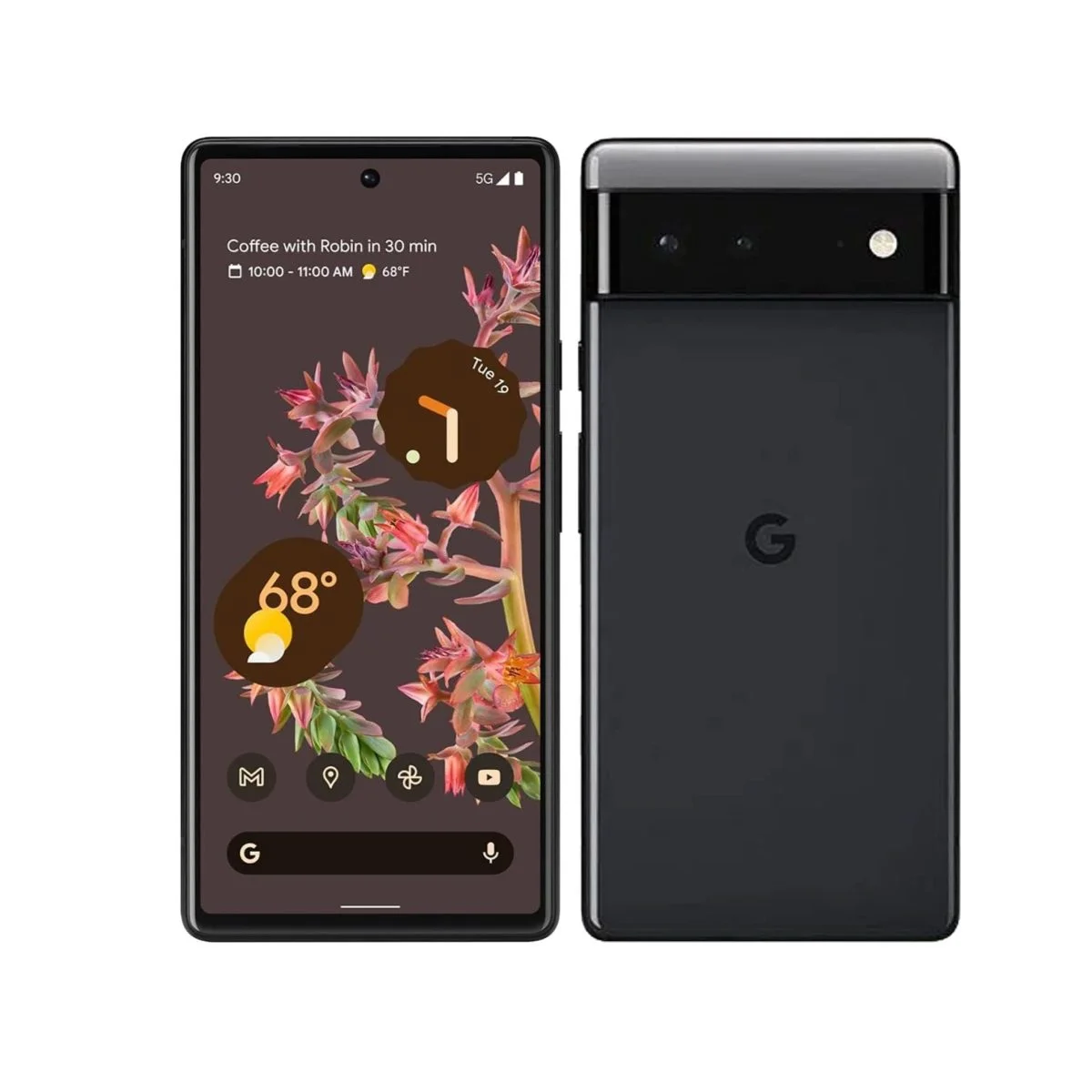 Google Pixel 6 5G Android Phone 128Gb - Stormy Black Ga02900-Gb