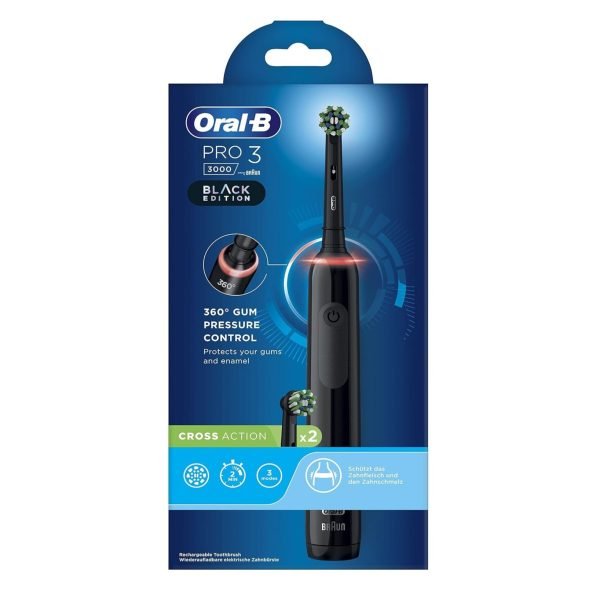 Oral-B Pro 3-3000 Electric Toothbrush - Black Edition
