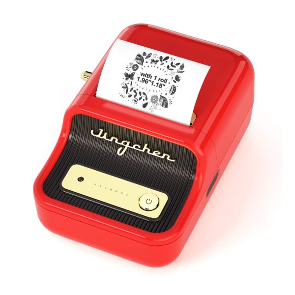 NIIMBOT B21 Label Maker Portable Thermal Label Printer - Red