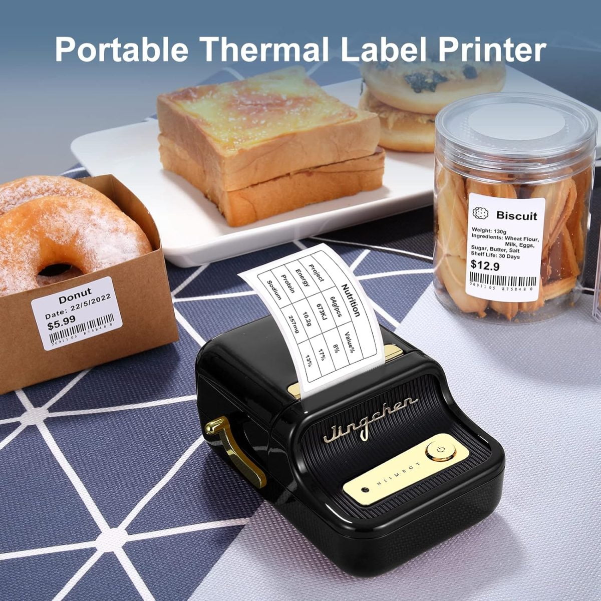 Niimbot B21 Label Maker Portable Thermal Label Printer - Black
