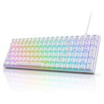 Royal Kludge RK100 RGB Mechanical Gaming Keyboard 100 Keys Blue Switch - White