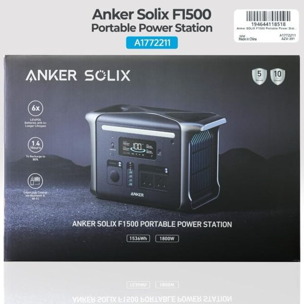 Anker SOLIX F1500 Portable Power Station - 1536Wh｜1800W - A1772211