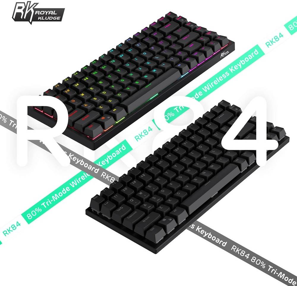 Rk Royal Kludge Rk84 Rgb Mechanical Gaming Keyboard, 84 Key