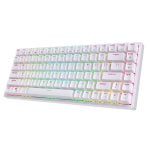 RK Royal Kludge RK84 Wireless 75% RGB Mechanical Gaming Keyboard,Brown Switch - White