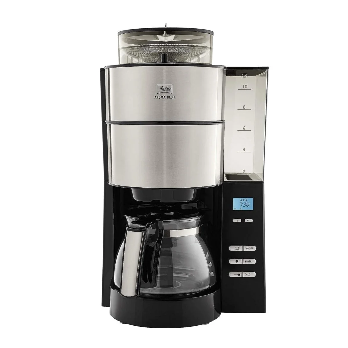 Melitta Aromafresh Drip Filter Coffee Machine With Grinder &Amp;Amp; Glass Jug - 1021-03