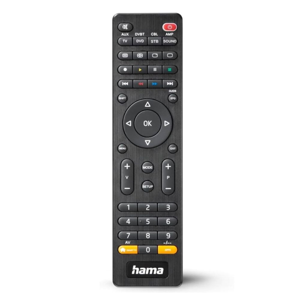 Hama Universal TV Remote Control, Infra-red, for 8 Devices, with App Button