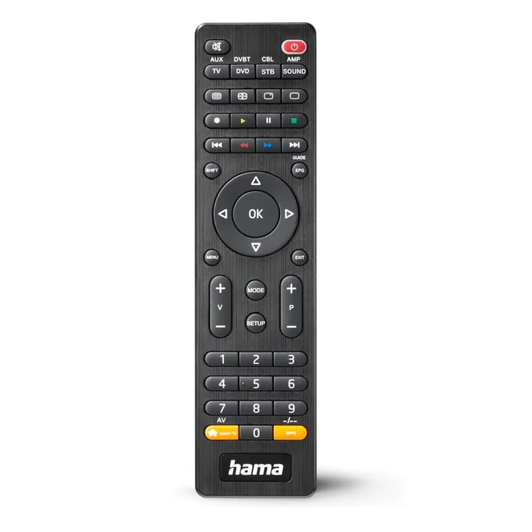 Hama Universal Tv Remote Control, Infra-Red, For 8 Devices, With App Button
