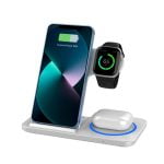 WiWU Wi-W020 Foldable 15W 3 in 1 Wireless Charger - White