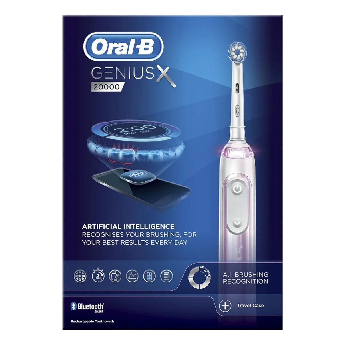 Oral-B Genius X Electric Toothbrush With Artificial Intelligence - Pink