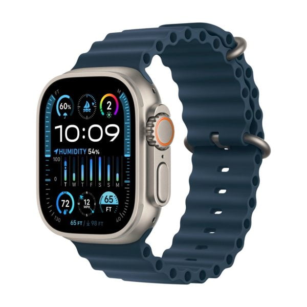 Apple Watch Ultra 2 GPS + Cellular 49mm Titanium Case with Blue Ocean Band - Titanium MREG3