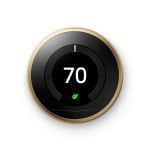 Google Nest Learning Smart Wifi Thermostat 3rd gen - Brushed Brass T3032US UAE (TDRA) Approved