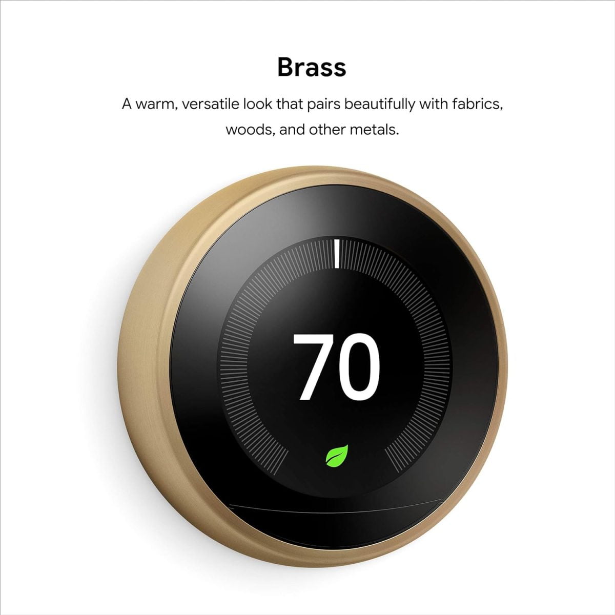 Google Nest Learning Smart Wifi Thermostat 3Rd Gen - Brushed Brass T3032Us Uae (Tdra) Approved