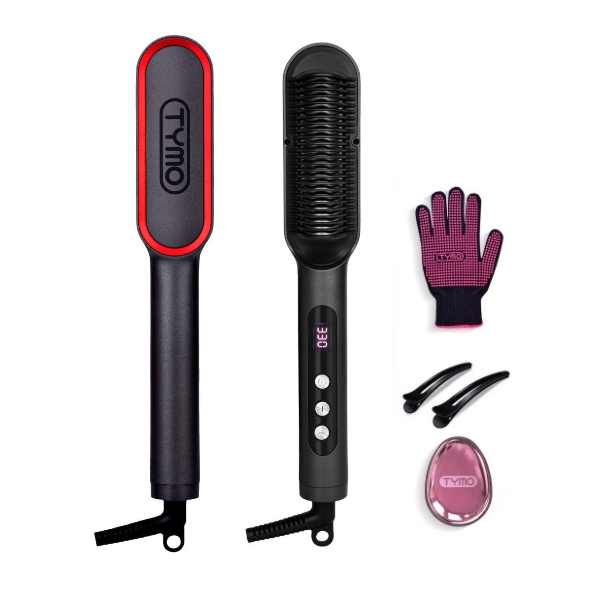 Tymo Ring Plus Hair Straightener With Built-In Comb Hc103 - Black