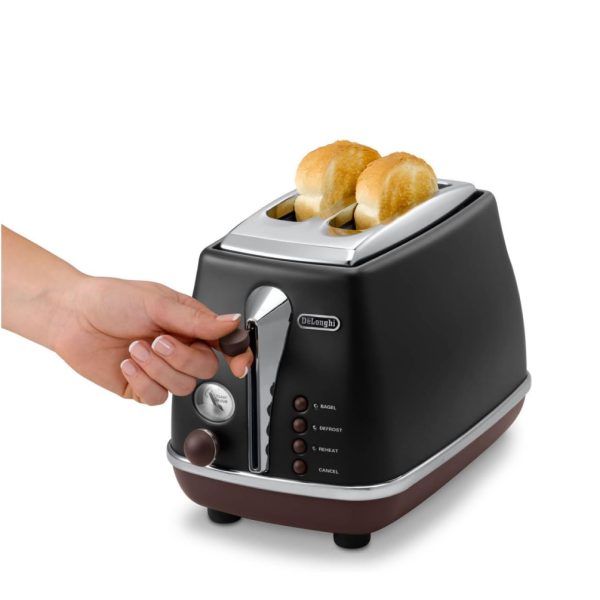 De'Longhi CTOV2103.BK Icona Vintage 2 Slice Toaster