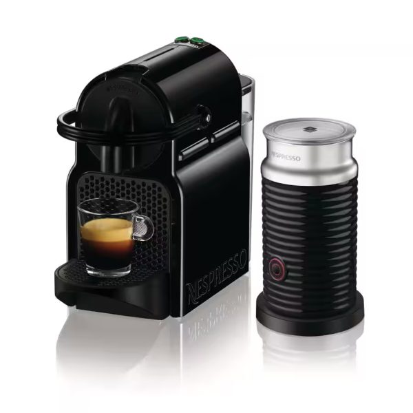Nespresso DeLonghi Inissia Coffee Machine with Aeroccino EN80.BAE - Black
