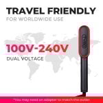 TYMO Ring Plus Hair Straightener with Built-in Comb HC103 - Black