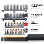 TYMO Ring Plus Hair Straightener with Built-in Comb HC103 - Black