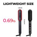 TYMO Ring Plus Hair Straightener with Built-in Comb HC103 - Black