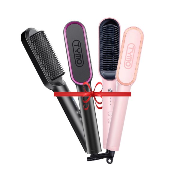 TYMO Ring Hair Straightening Brush Pink and Black - Combo offer