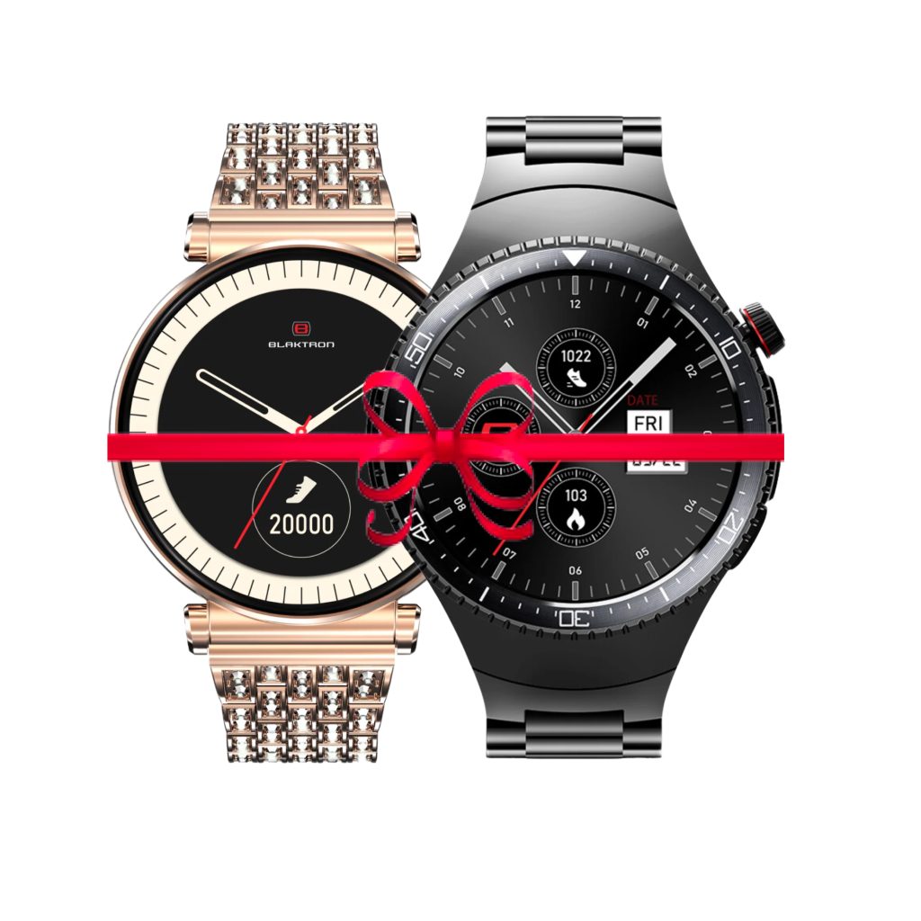 Couple Combo Blaktron Zenith Z1 Smartwatch with Aura A1 Woman Smartwatch - 1.43" Amoled Display (Bundle offer)