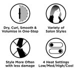 Revlon One-Step Blow-Dry Multi Styler - 3 in 1 Tool - Dry, curl and volumise with The 3 Interchangeable attachments (Detachable Head, Curler, Dryer, Styler)...
