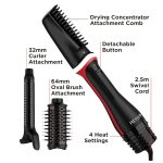 Revlon One-Step Blow-Dry Multi Styler - 3 in 1 Tool - Dry, curl and volumise with The 3 Interchangeable attachments (Detachable Head, Curler, Dryer, Styler)...