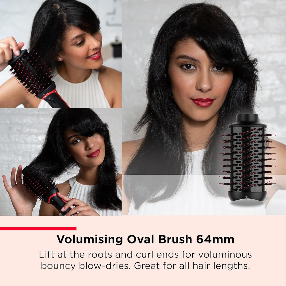 Revlon One-Step Blow-Dry Multi Styler - 3 In 1 Tool - Dry, Curl And Volumise With The 3 Interchangeable Attachments (Detachable Head, Curler, Dryer, Styler)...