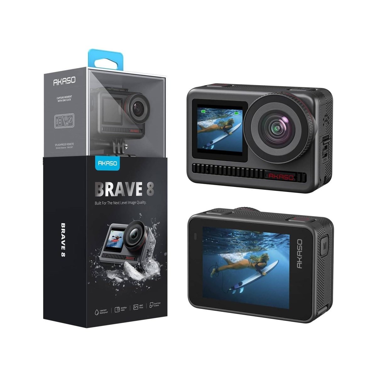 Akaso Brave 8 4K 60Fps Action Camera, 48Mp Photo Touch Screen