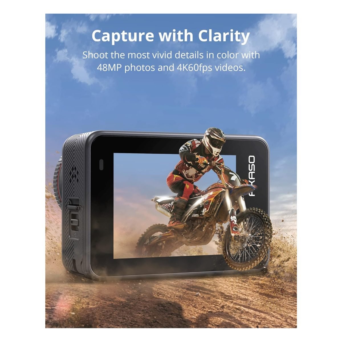 Akaso Brave 8 4K 60Fps Action Camera, 48Mp Photo Touch Screen