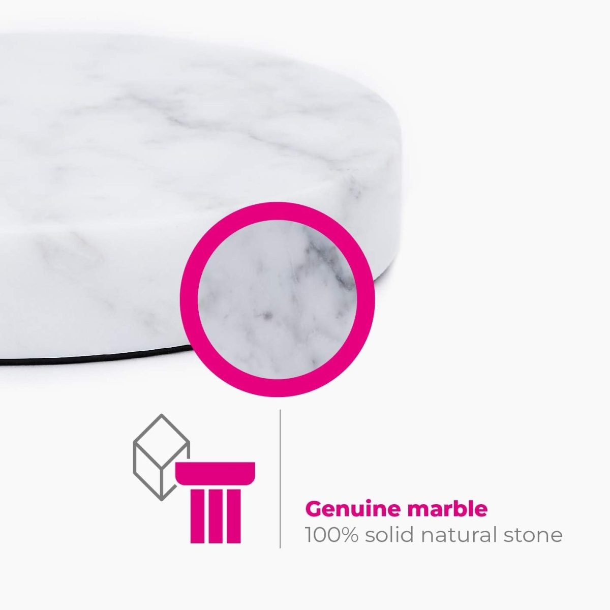 Eggtronic Wireless Charging Stone White Marble