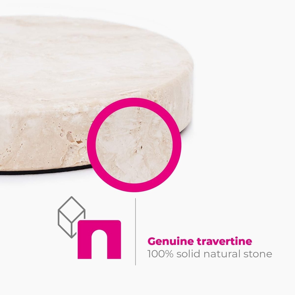 Eggtronic Wireless Charging Stone Travertine Stone