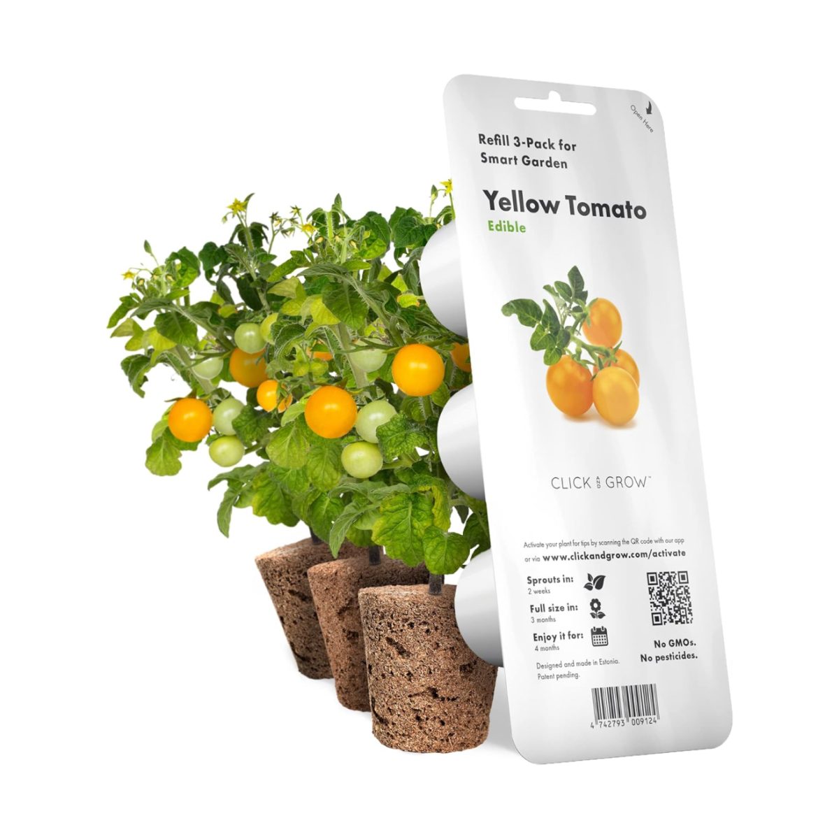 Click &Amp; Grow Yellow Mini Tomato Pods (Pack Of 3)