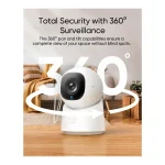 eufy Security Indoor Cam C220, 2K Resolution Security Camera with 360° - T8W11221