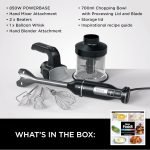 Ninja Foodi 3-in-1 Hand Blender, Mixer & Chopper [CI100ME], 850W, Silver/black