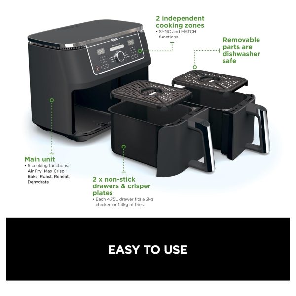 Ninja Foodi MAX Dual Zone Digital Air Fryer