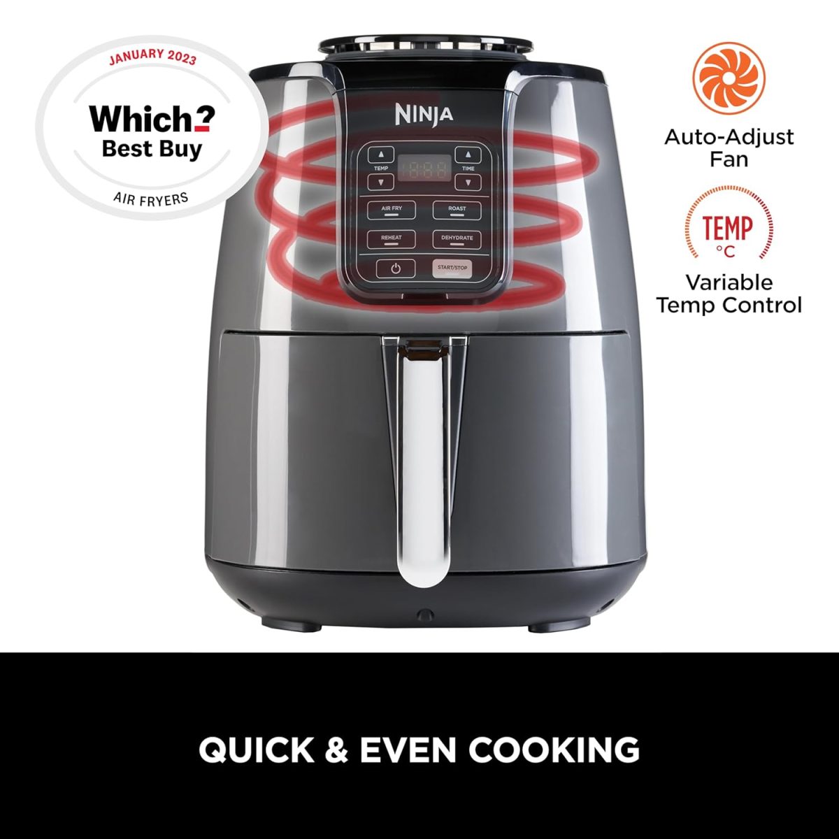 Ninja Air Fryer Af100, Roast, Reheat, Dehydrate